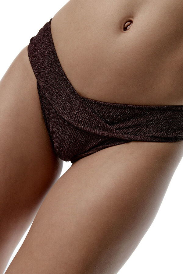 Black Limba Calcinha de biquíni brasileira Brown Radiance castanho