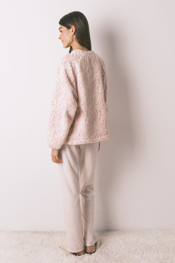 Women'secret Pijama comprido pelo rosa rosa