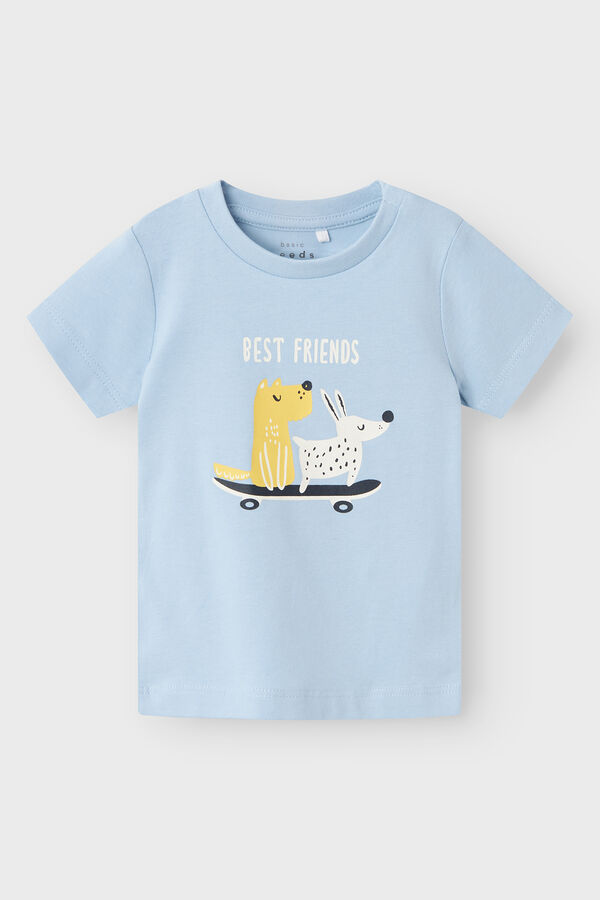 Name it T-shirt beb&eacute; menino com desenho azul