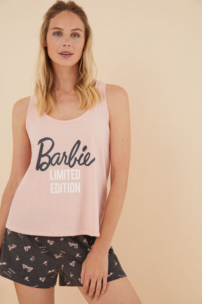 Womensecret Pijama corto 100% algodón Barbie rosa
