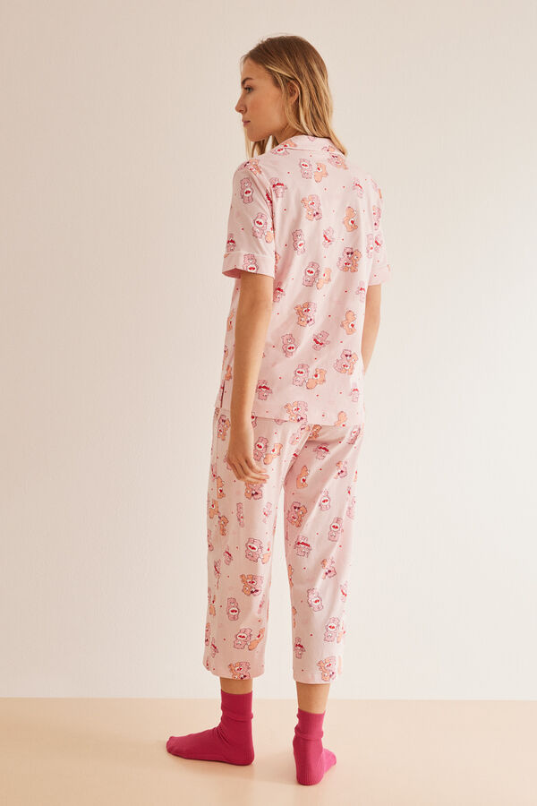 Women'secret Pijama camisero 100% algod&oacute;n Osos Amorosos rosa