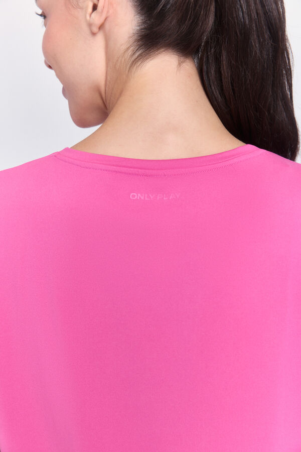 Only Play T-shirt manga curta soft rosa
