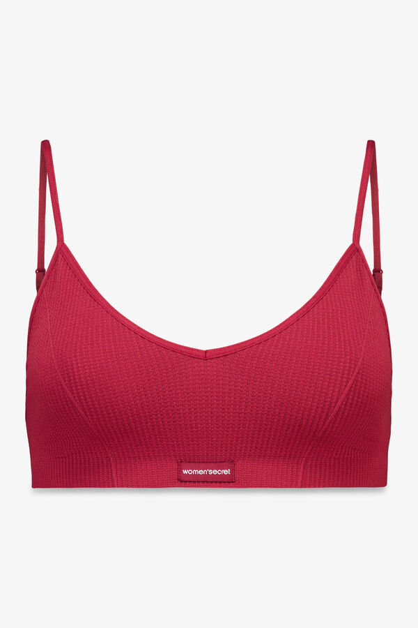 Women'secret Top triangular xadrez granada NATURAL estampado