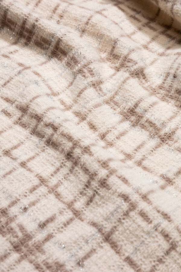 Vilanova Manta Bufanda de Cuadros beige