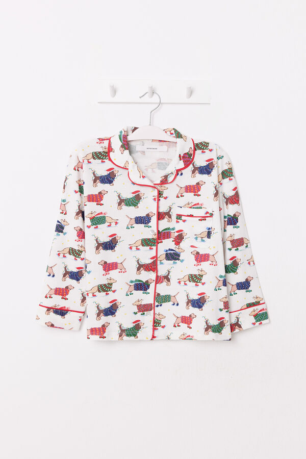 Women'secret Pijama infantil camisero perritos colores 100% algod&oacute;n estampado