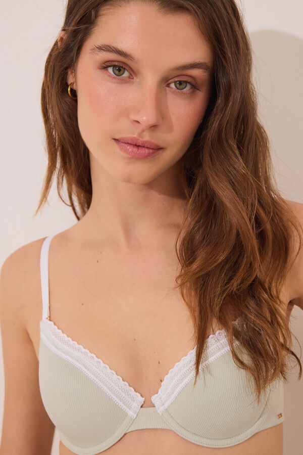 Women'secret BEAUTIFUL Suti&atilde; cl&aacute;ssico enchimento de soutien verde verde