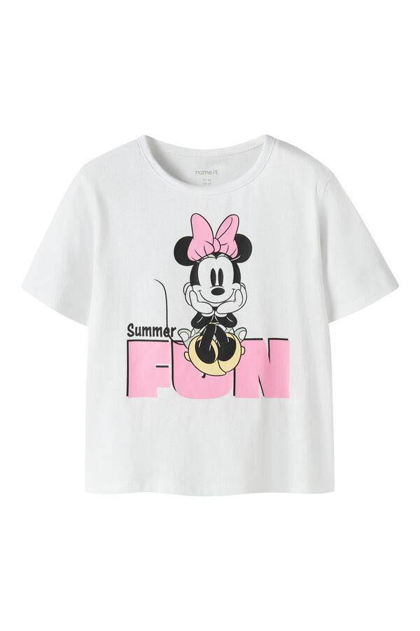 Name it T-shirt Minnie manga curta para menina branco