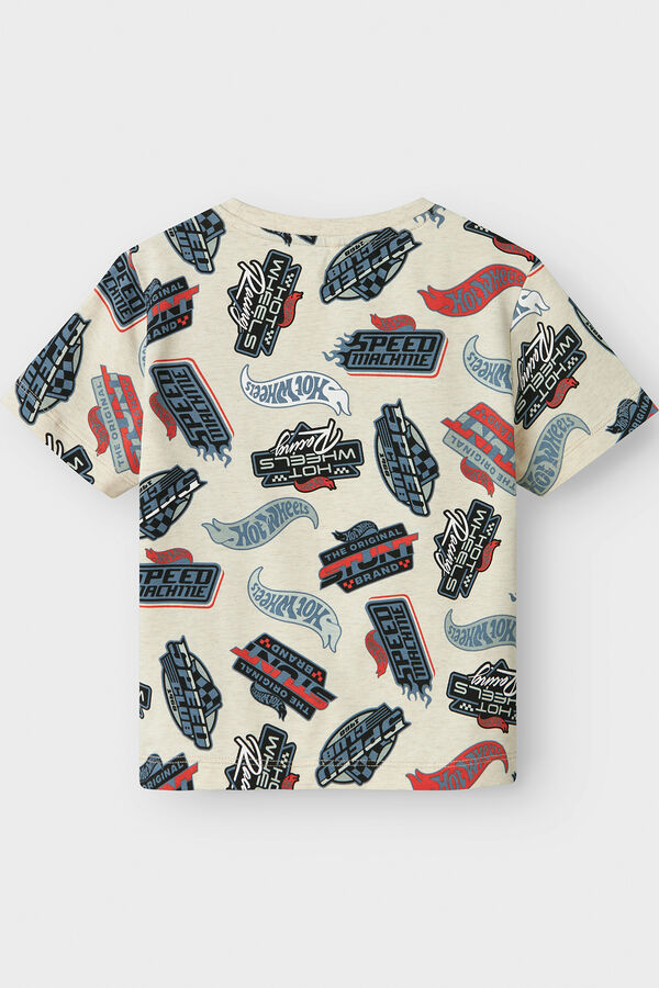 Name it Camiseta manga curta Hotwheels  bege