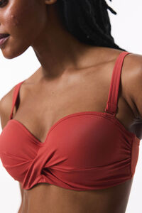 Penti Top de bikini sin aro marr&oacute;n tirantes extra&iacute;bles