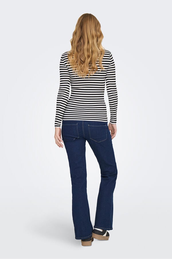 Only Maternity Polo de rayas maternity  blanco
