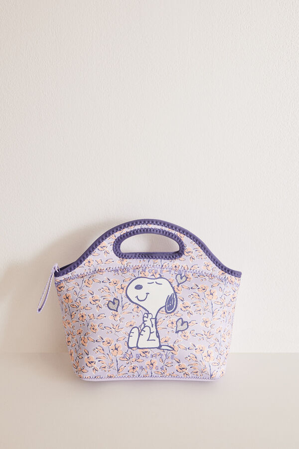 Women'secret Bolsa porta alimentos lila Snoopy morado/lila