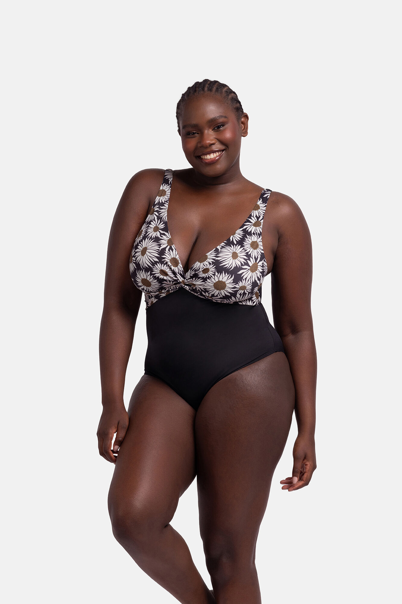 Dorina Ba&ntilde;ador con relleno sin aro estampado negro