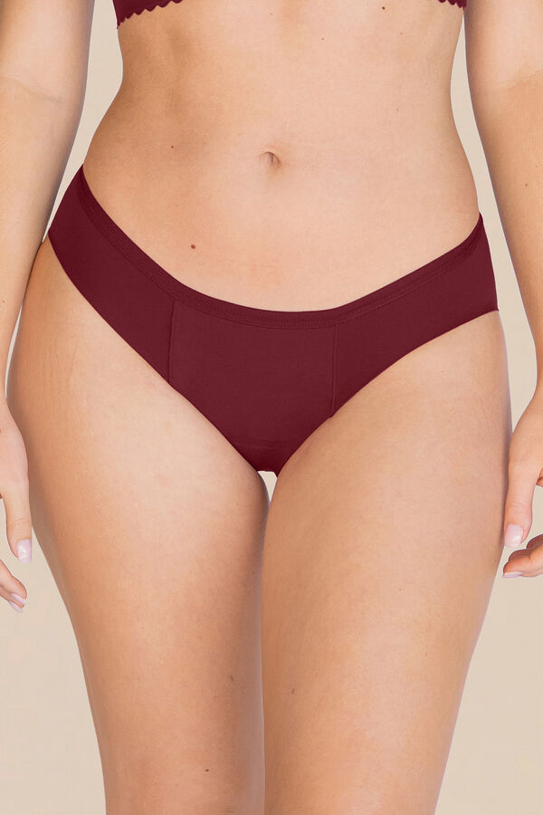 Proof Braga menstrual bikini vino &ndash; Absorci&oacute;n fuerte vermelho