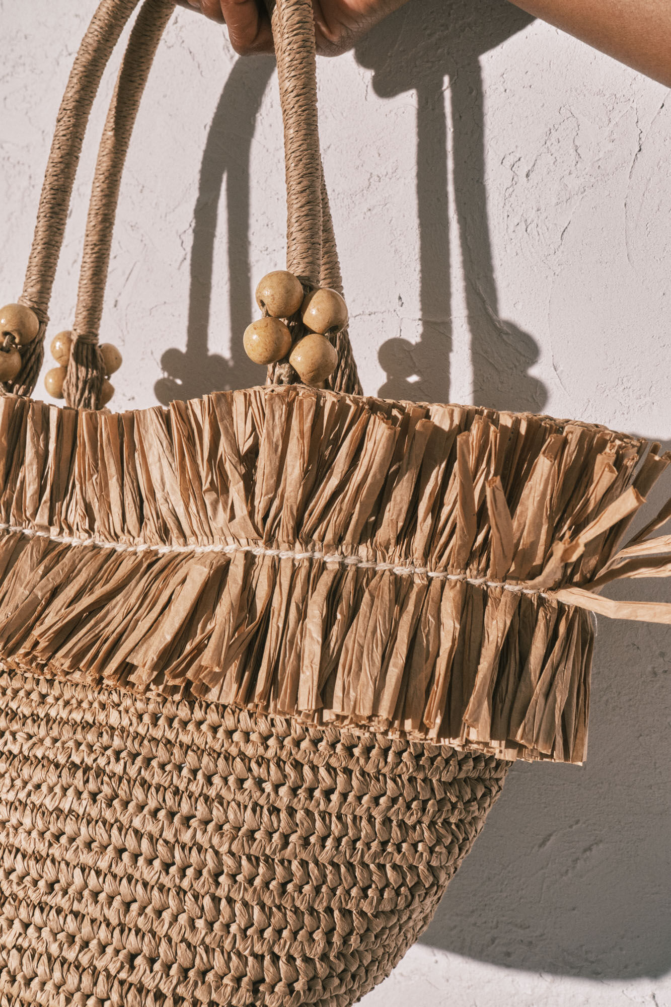 Women'secret Mala cesto m&eacute;dia em r&aacute;fia natural
