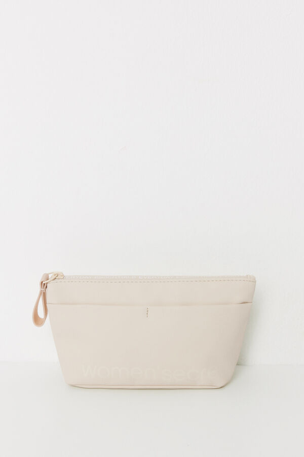 Women'secret Bolsa pequena de borracha bege cru