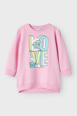 Name it Sudadera larga Los Pitufos rosa
