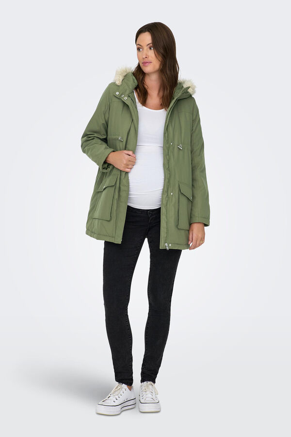 Womensecret Parka con capucha maternity kaki