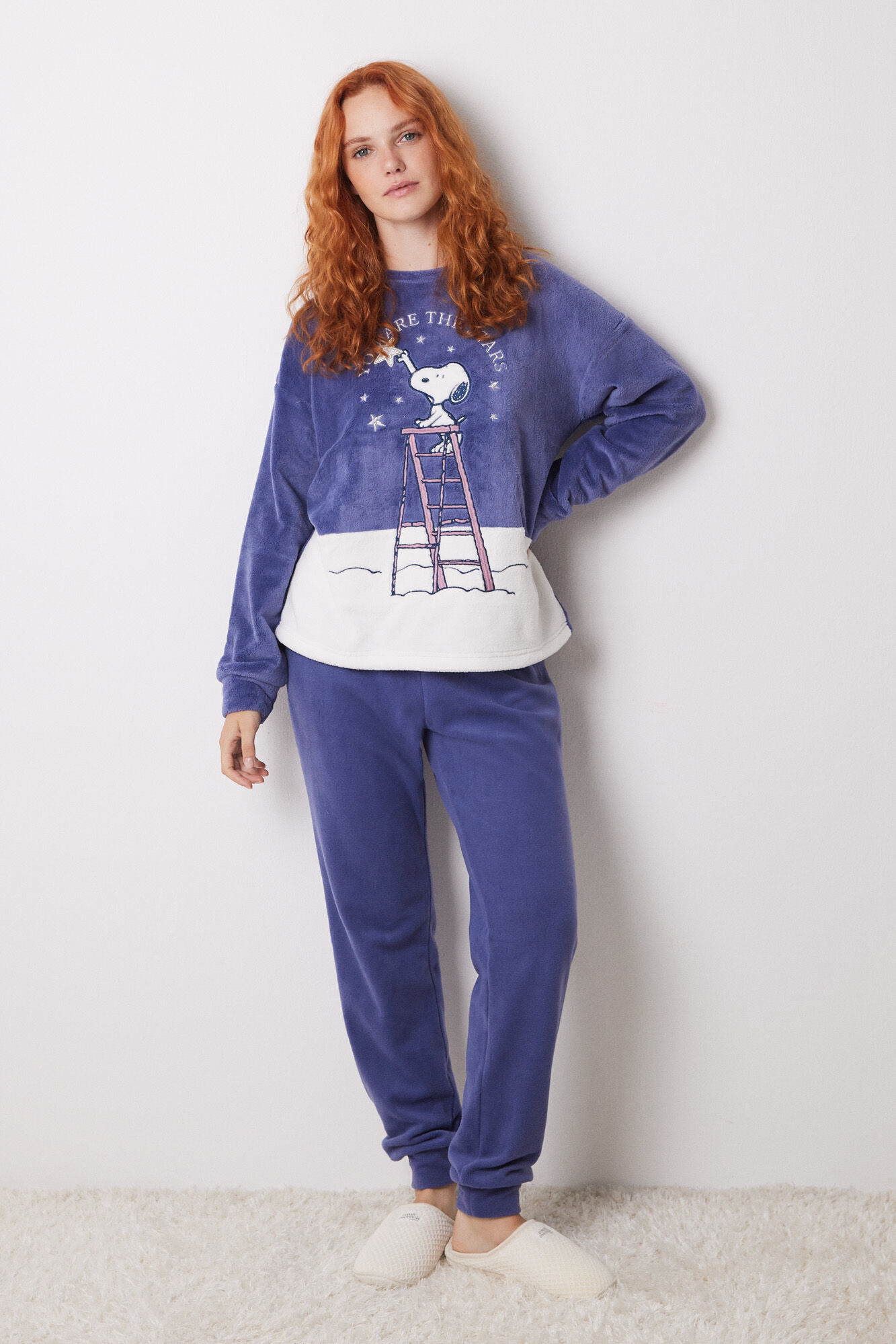 Women'secret Pijama comprido polar Snoopy