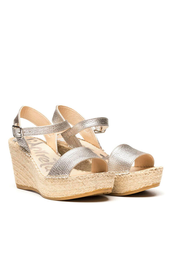 Vidorreta Sandalia de cu&ntilde;a yute gris