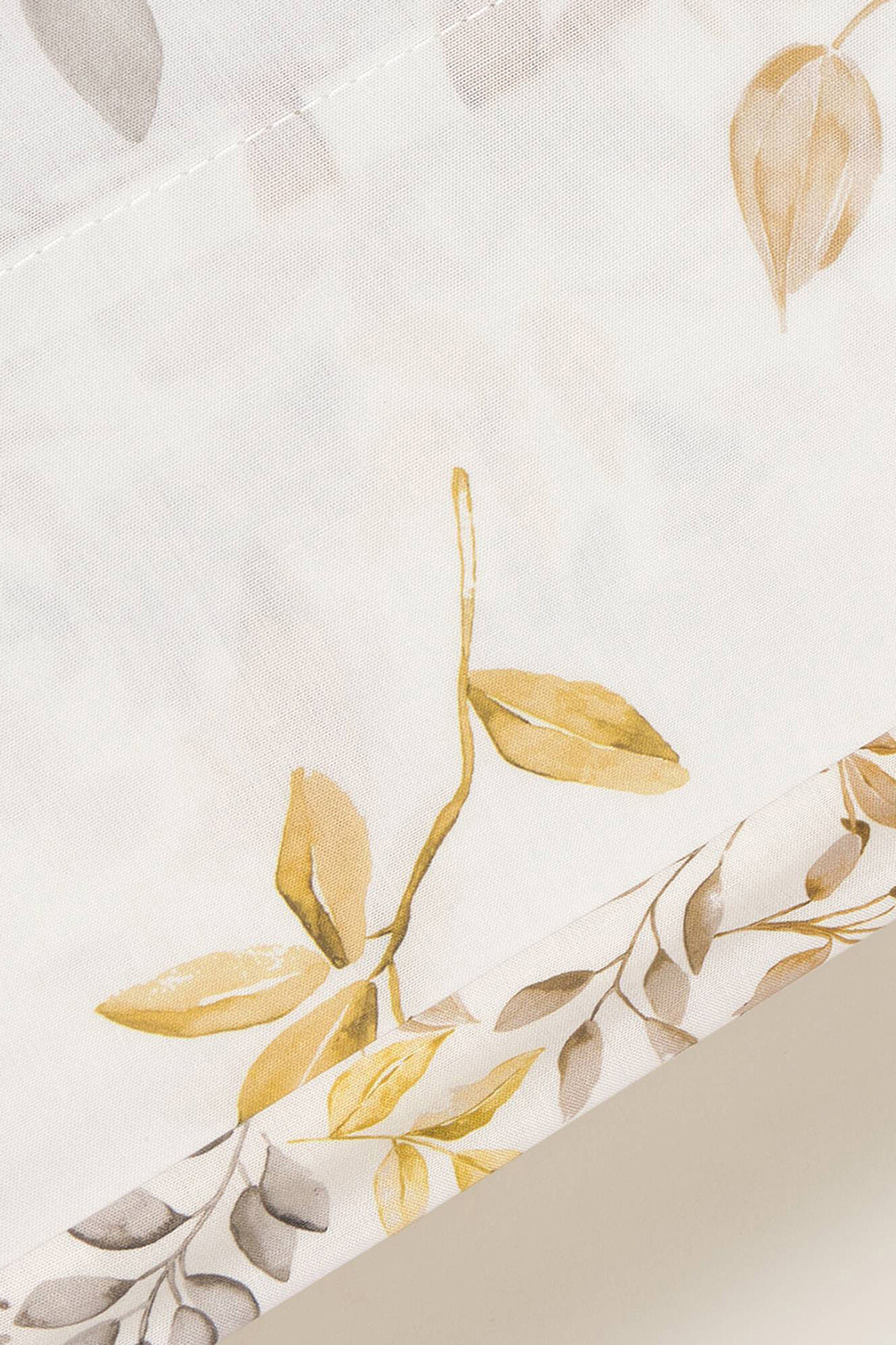 Textura Funda almohada algod&oacute;n hojas en rama