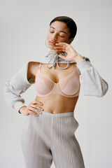 Chantelle Soutien com argolas Pure Light sem costuras  bege