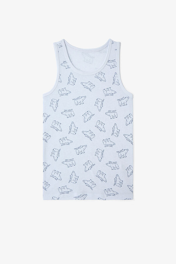 Penti Camiseta interior con estampado de osos para ni&ntilde;os, paquete de 2 estampado