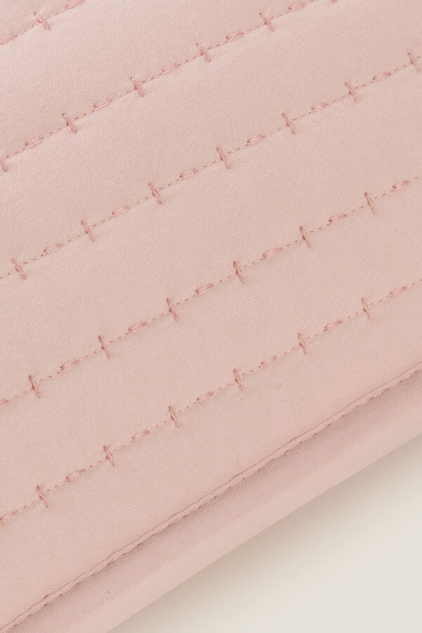 Textura Capa de almofada com costura riscas rosa