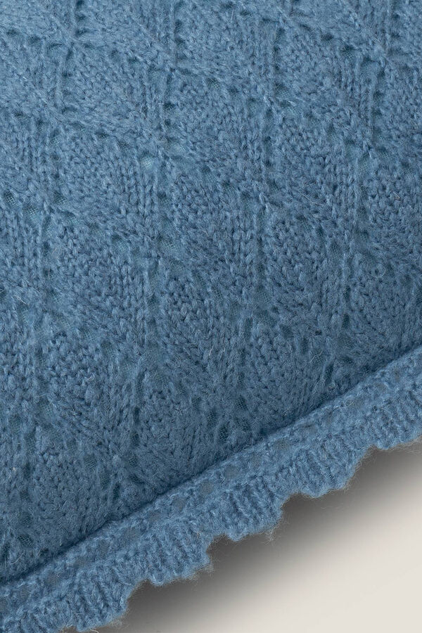 Womensecret Capa travesseiro malha desbotada 45 x 45 cm. azul