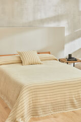 Calma House Colcha de musselina com riscas finas Gratto estampado