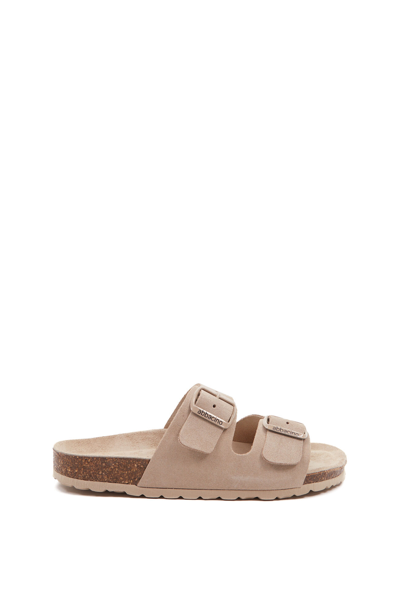 Abbacino Sandalia plana piel serraje hebillas