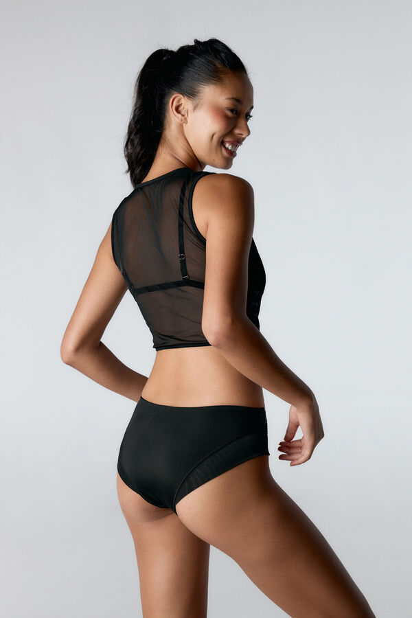 Black Limba Soutien Crop Top Preto Soutien preto