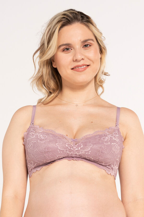 Ohma! Soutien de amamentação com renda rosa