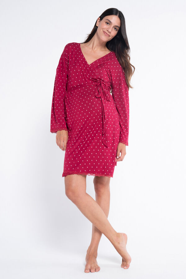 Ohma! Pr&eacute;-Mam&atilde; com estampado tie-dye vermelho