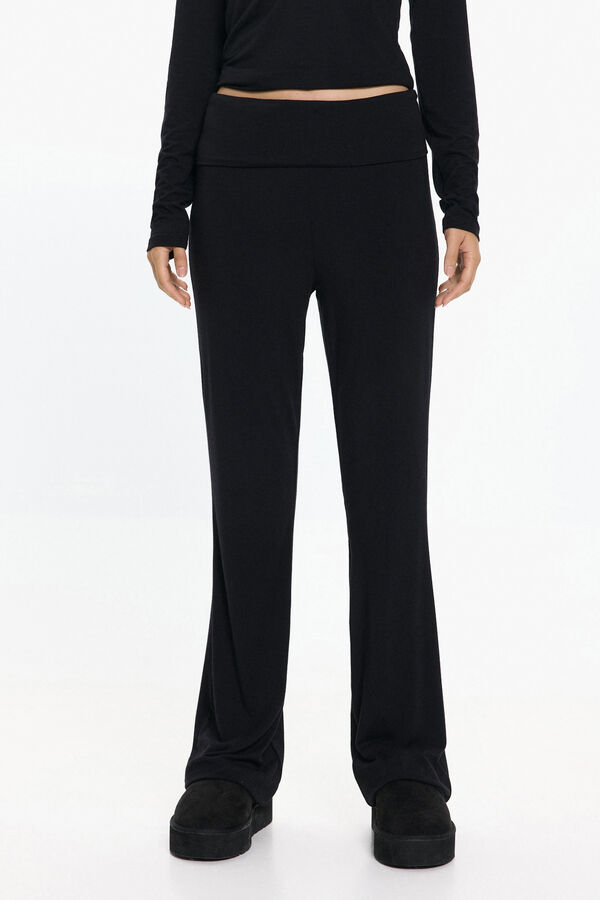 Pieces Pantal&oacute;n el&aacute;stico negro