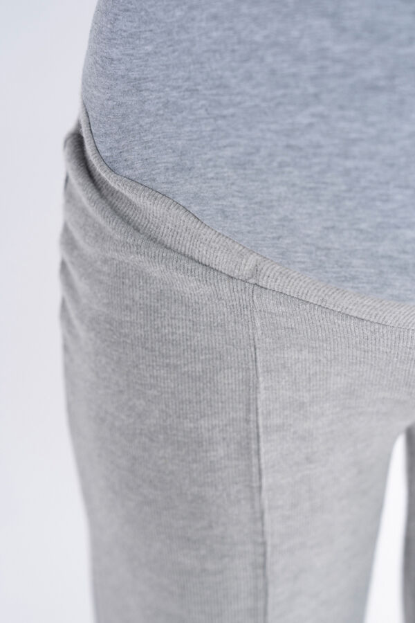 Ohma! Pantal&oacute;n premam&aacute; de punto con costuras gris