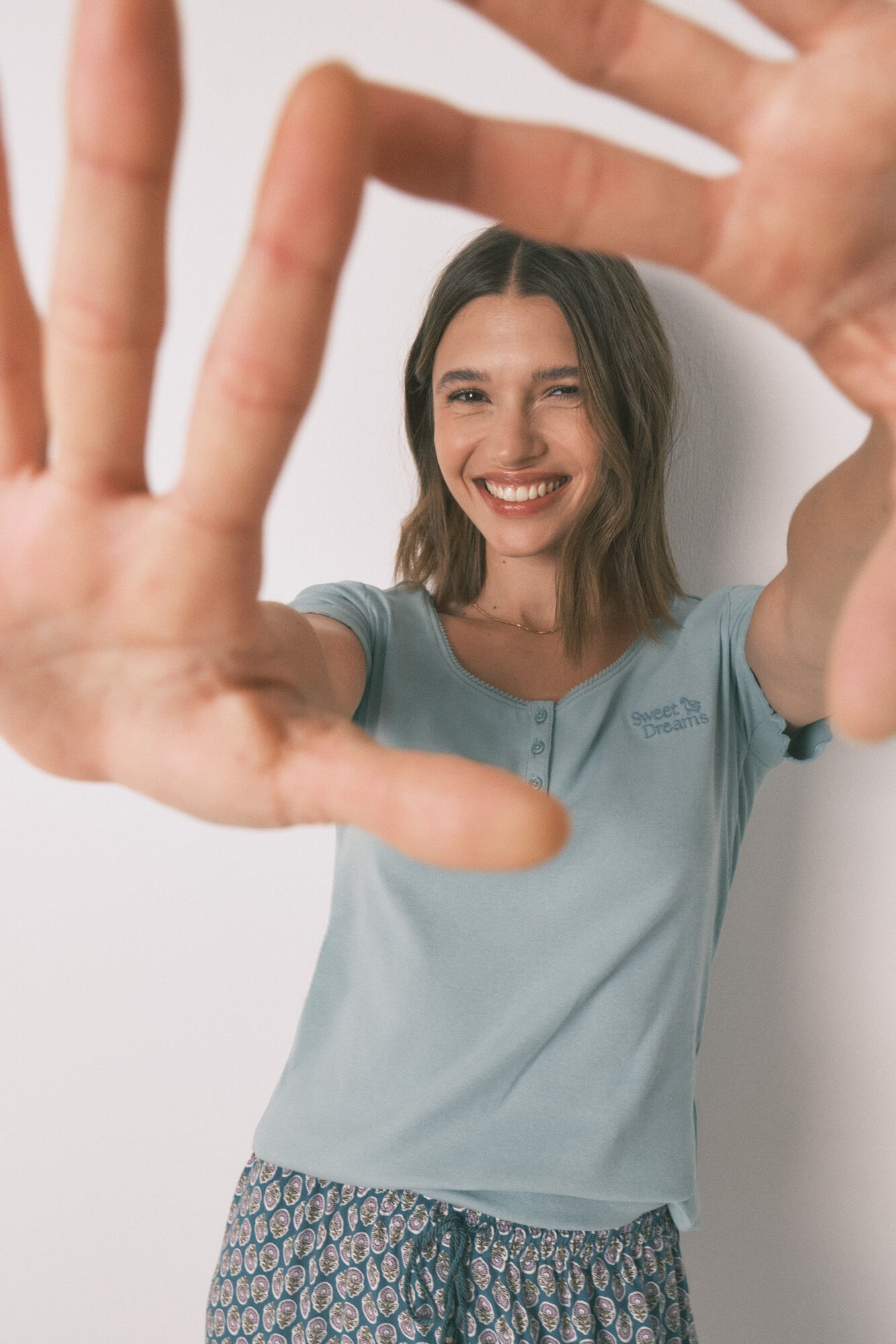 Women'secret Camiseta manga corta algod&oacute;n verde