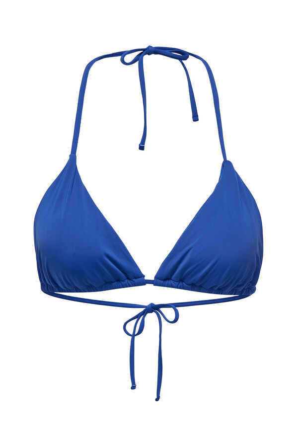 Only Top de biqu&iacute;ni triangular azul azul