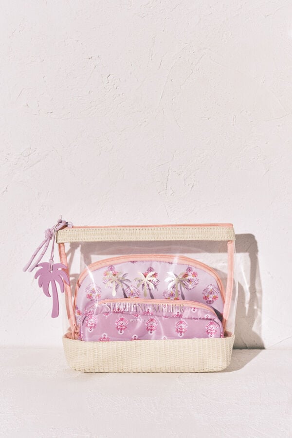 Women'secret Pack 3 neceseres transparente y estampados estampado