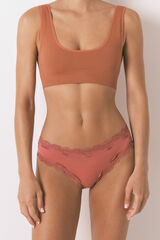 Women'secret Braga brasile&ntilde;a microfibrafibra brillante rosa rosa