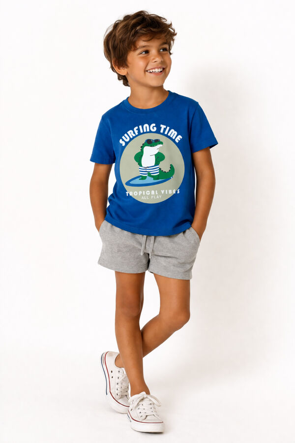Name it Conjunto camiseta y bermuda gris