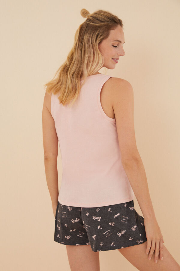 Women'secret Pijama corto 100% algod&oacute;n Barbie rosa