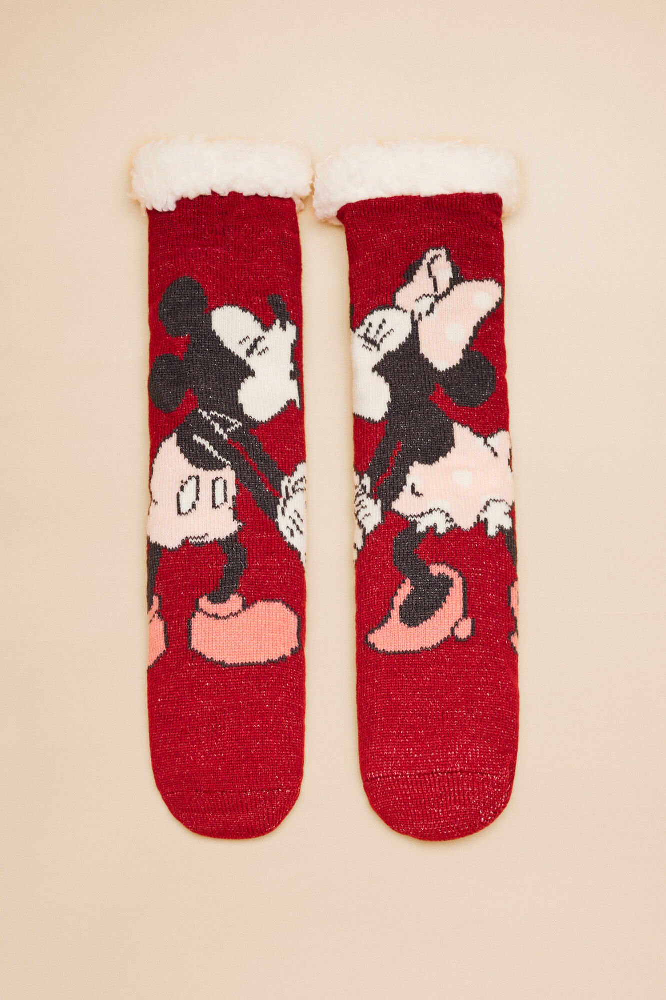Women'secret Calcetines borreguito tricot Mickey & Minnie
