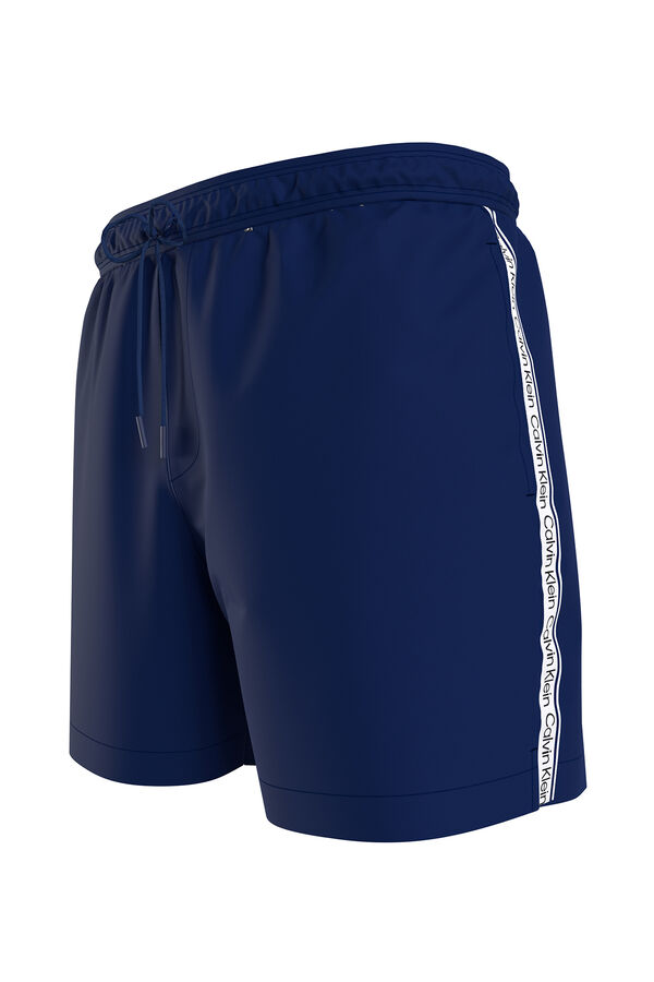 Calvin Klein Ba&ntilde;ador largo medio con cord&oacute;n azul