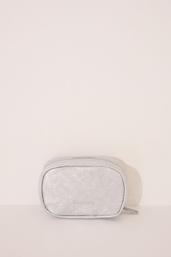 Women'secret Monedero Snoopy rosa metalizado estampado