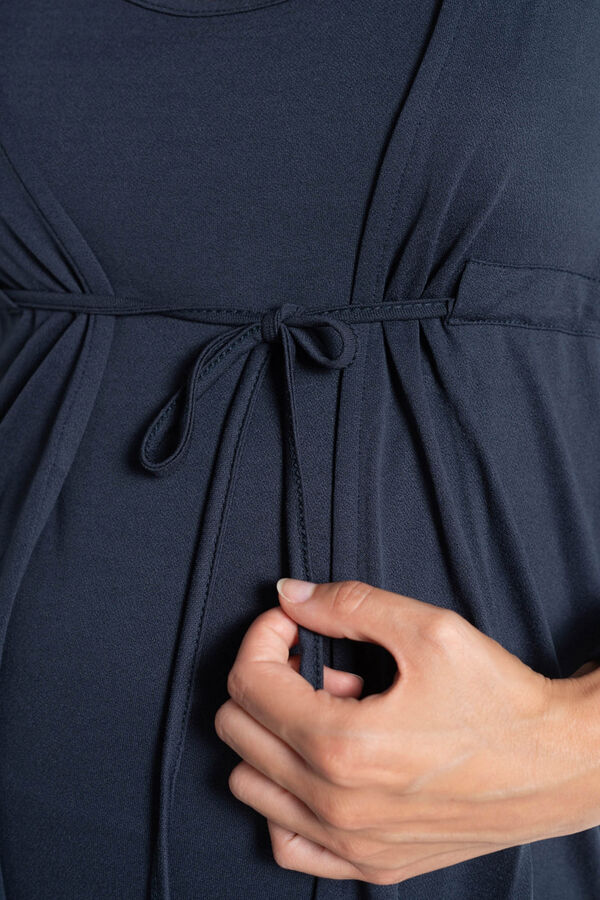 Ohma! Pijama largo falsa chaqueta azul