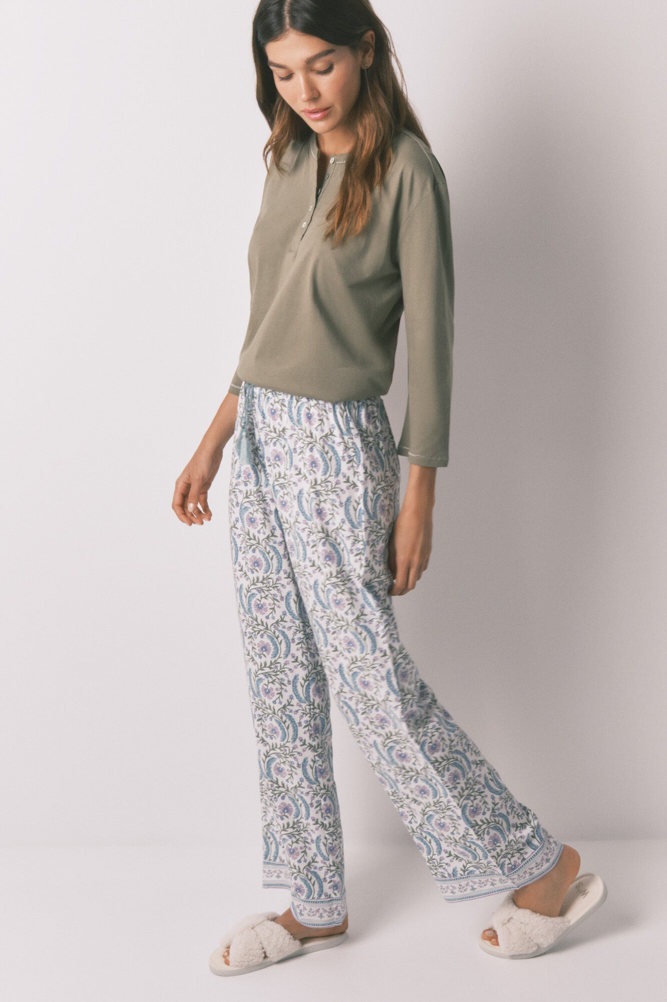 Women'secret Cal&ccedil;a comprida de viscose com estampa floral