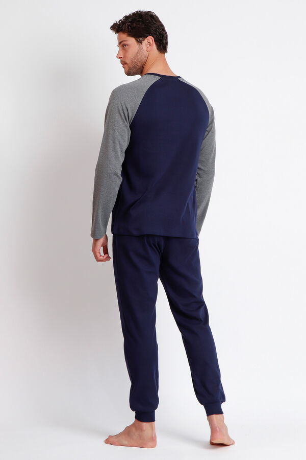 Admas Pijama hombre Animal I have to run azul