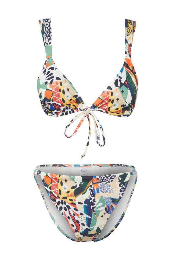 Trendyol Biqu&iacute;ni com estampado abstrato estampado