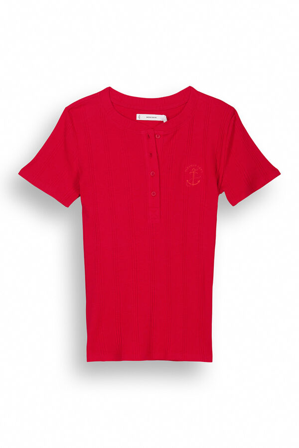Women'secret Camiseta algod&oacute;n manga corta rojo rojo