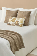 Textura Folhas de capa de edred&atilde;o de algod&atilde;o jacquard branco